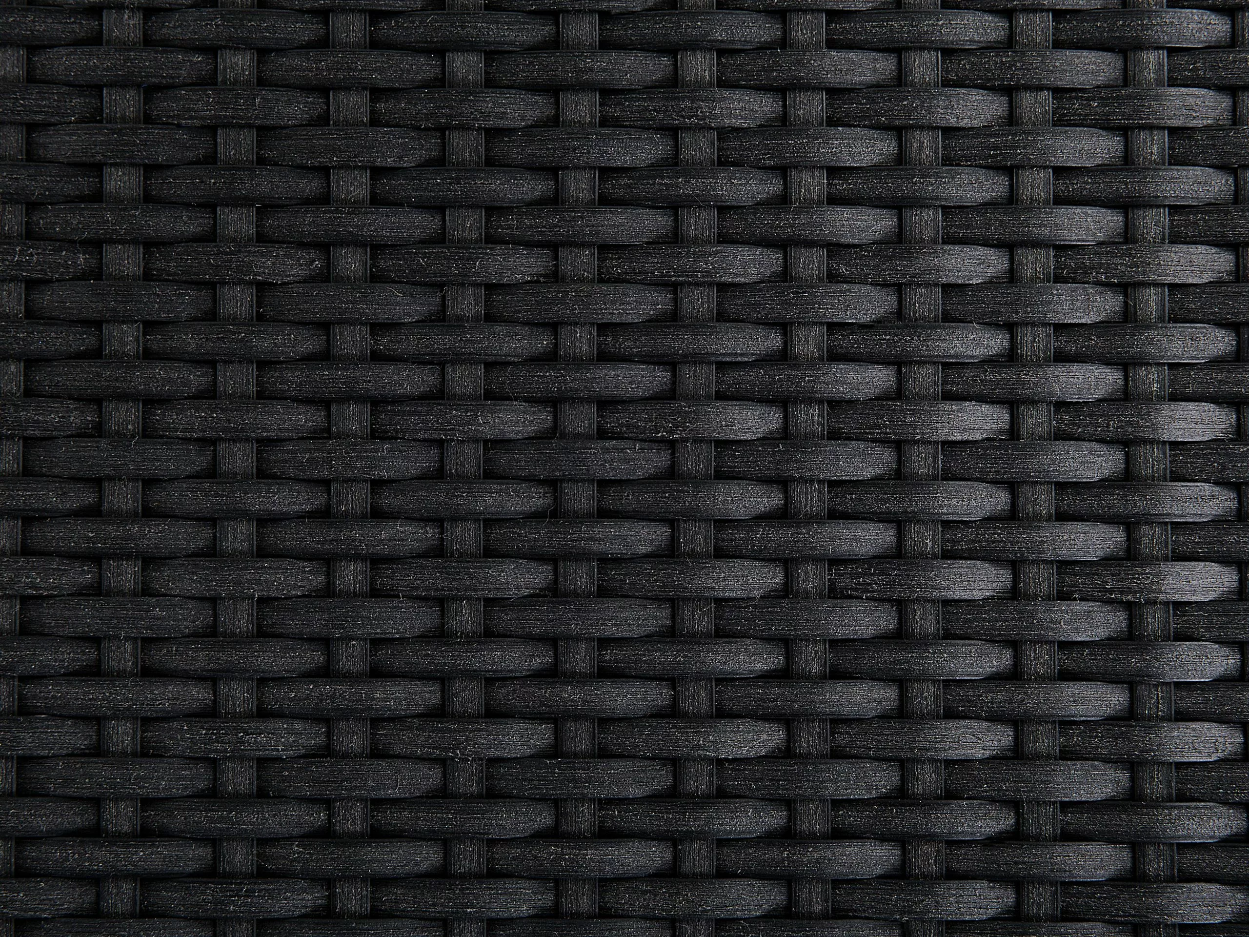 Beliani 6-istuttava Ulkoruokailuryhmä Poltettu Graniittitaso Polyrottinkituolit Musta GROSSETO 10 Beliani 6-istuttava Ulkoruokailuryhmä Poltettu Graniittitaso Polyrottinkituolit Musta GROSSETO - Image 10