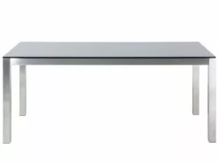 Beliani Puutarhapöytä Lasitasolla Musta 180 X 90 Cm GROSSETO -Ulkokalusteet shop undef src sa picid 674085 type whitesh image scaled