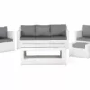 Beliani 6-istuttava Ulkosohvaryhmä Polyrottinki Valkoinen ROMA