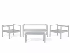 Beliani Puutarhasohvasetti Vaaleanharmaa SALERNO 12 Beliani Puutarhasohvasetti Vaaleanharmaa SALERNO -Ulkokalusteet shop undef src sa picid 679507 type whitesh image scaled