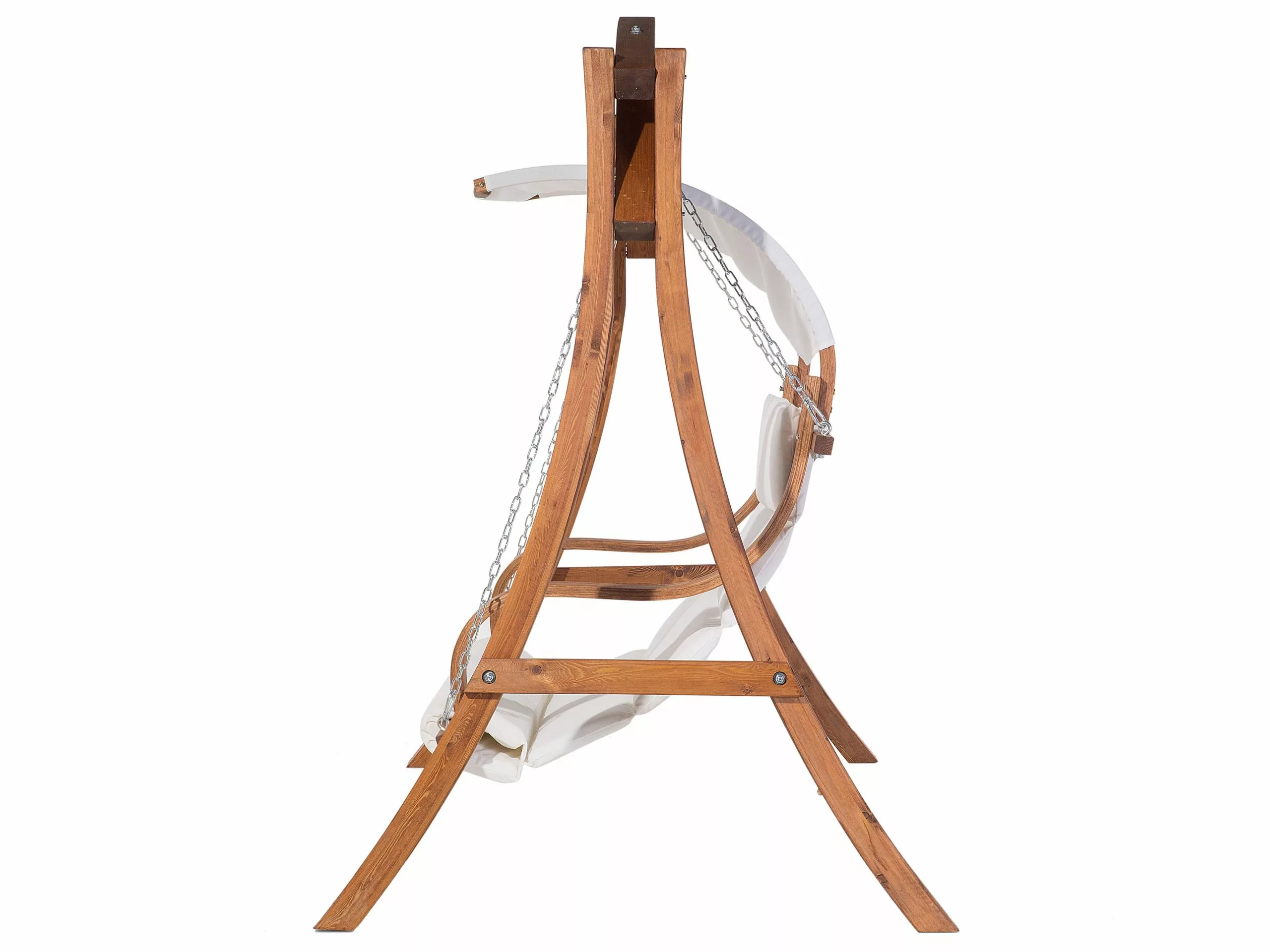 Beliani 2-istuttava Puutarhakeinu Lehtikuusi Vaalea Puu/valkoinen APRILIA 8 Beliani 2-istuttava Puutarhakeinu Lehtikuusi Vaalea Puu/valkoinen APRILIA - Image 8