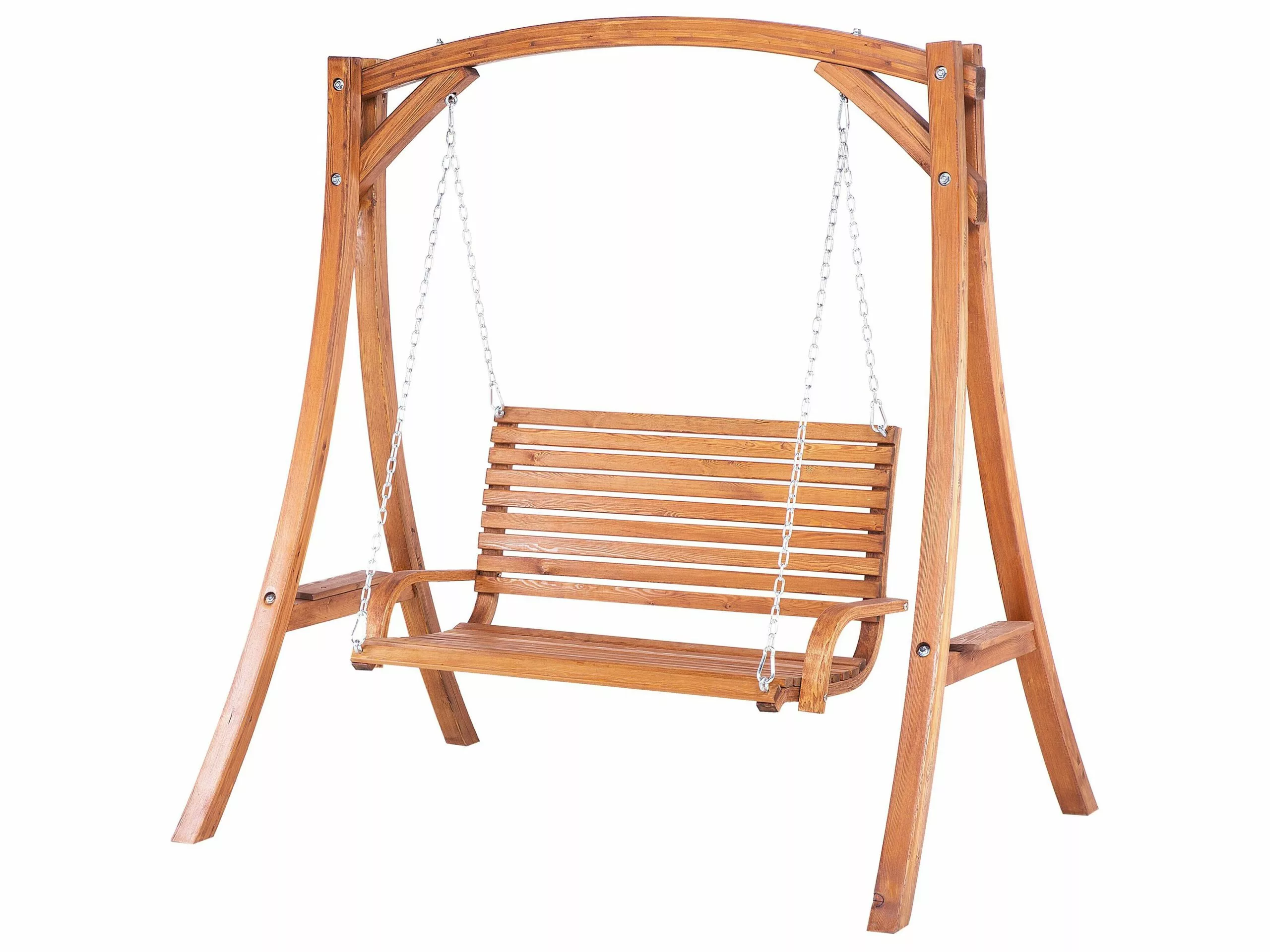 Beliani 2-istuttava Puutarhakeinu Lehtikuusi Tumma Puu NOVARA