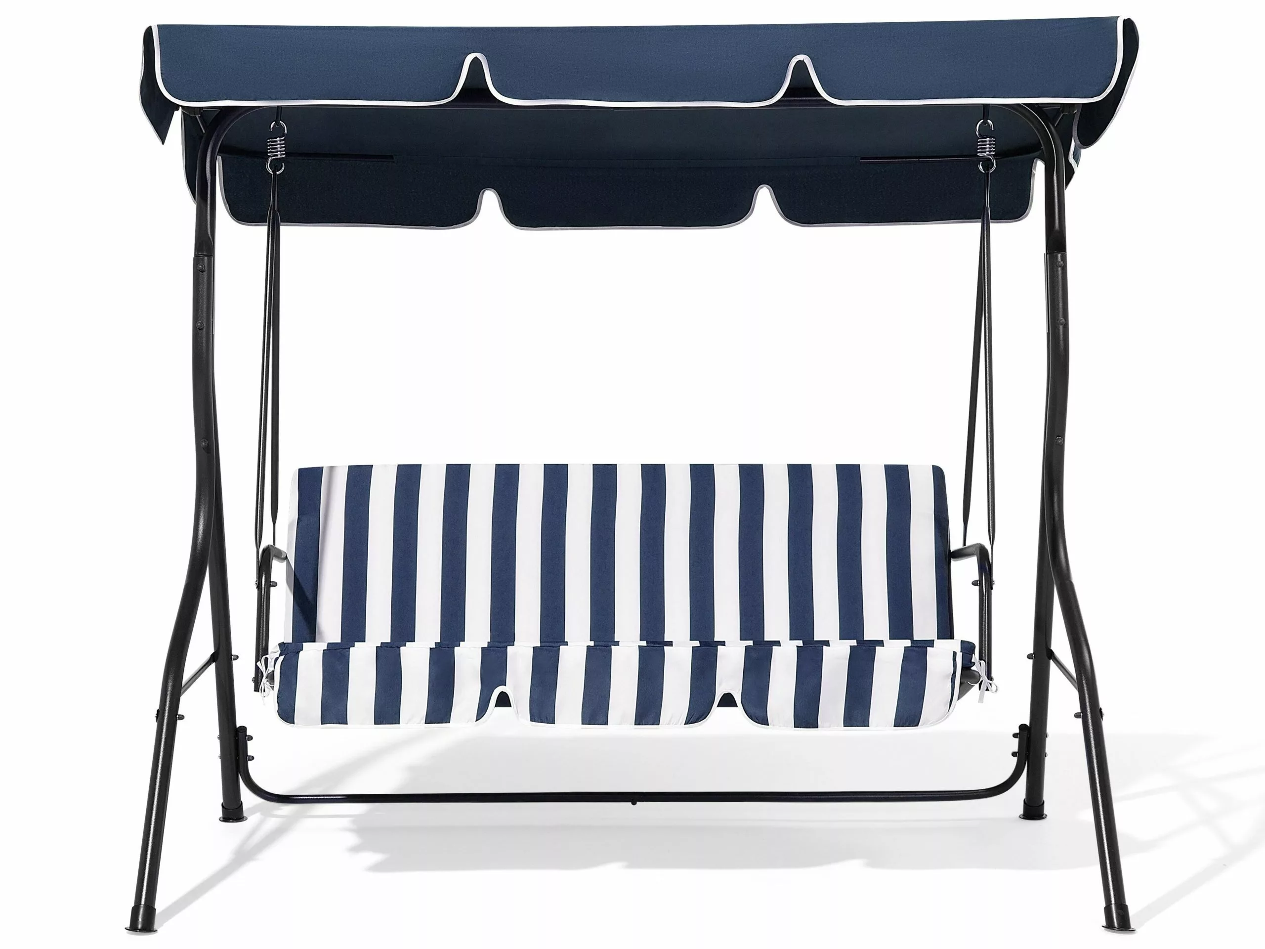 Beliani 3-istuttava Puutarhakeinu Tummansininen/valkoinen CHAPLIN - Image 4