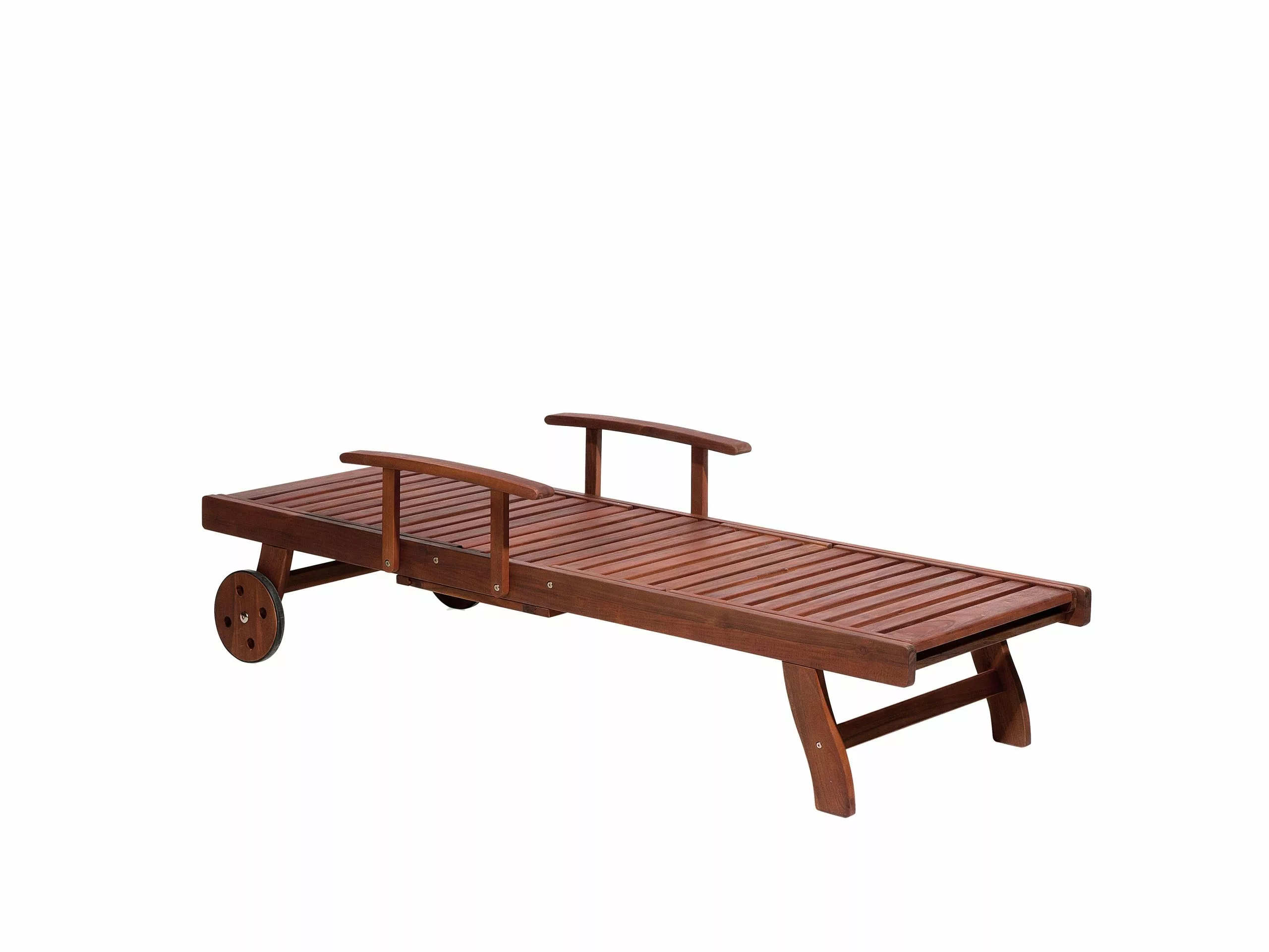 Beliani Puinen Aurinkotuoli Ruskeanharmaalla Pehmusteella TOSCANA - Image 8