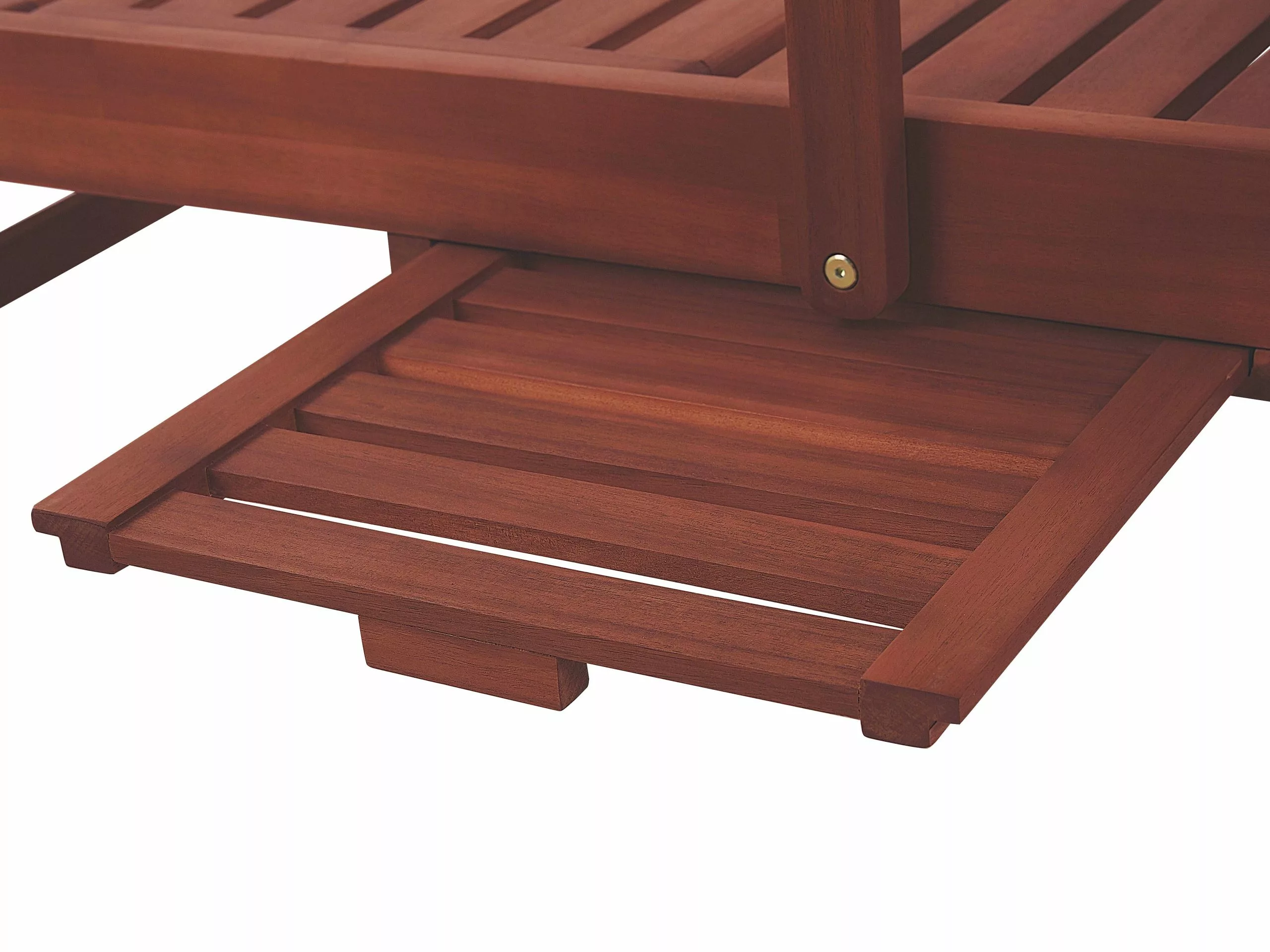 Beliani Puinen Aurinkotuoli Ruskeanharmaalla Pehmusteella TOSCANA - Image 10