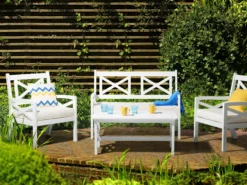 Beliani Puutarhapöytä Akasiapuu Valkoinen 100 Cm BALTIC 13 Beliani Puutarhapöytä Akasiapuu Valkoinen 100 Cm BALTIC -Ulkokalusteet shop undef src sa picid 702012 type whitesh image scaled