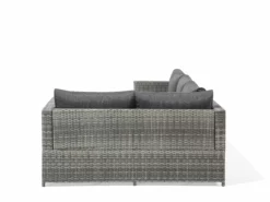 Beliani 4-istuttava Ulkosohvaryhmä Polyrottinki Tummanharmaa AVOLA -Ulkokalusteet shop undef src sa picid 704698 type whitesh image scaled