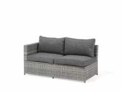 Beliani 4-istuttava Ulkosohvaryhmä Polyrottinki Tummanharmaa AVOLA -Ulkokalusteet shop undef src sa picid 704699 type whitesh image scaled