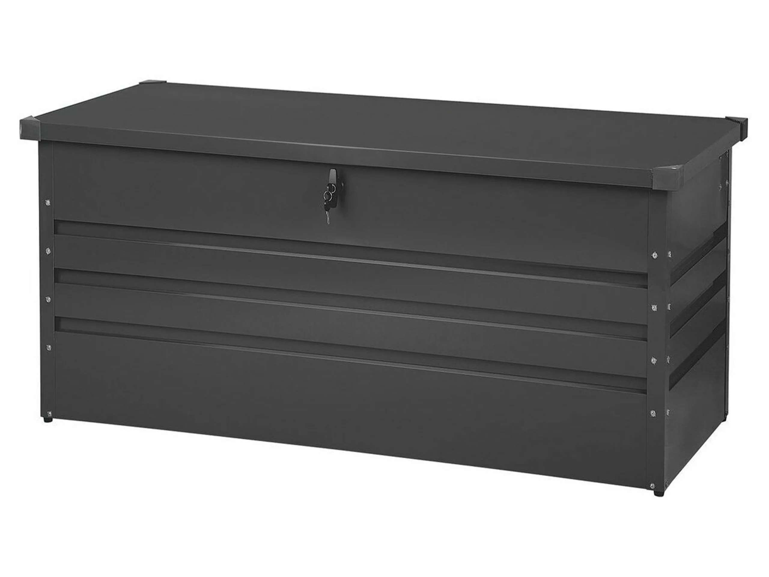 Beliani Pehmustelaatikko Teräksinen Grafiitinharmaa 132x62 Cm CEBROSA 3 Beliani Pehmustelaatikko Teräksinen Grafiitinharmaa 132x62 Cm CEBROSA - Image 3