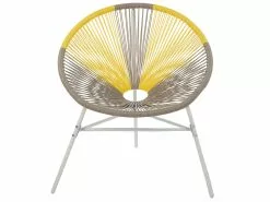 Beliani Narutuoli Polyrottinki Ruskeanharmaa/keltainen ACAPULCO -Ulkokalusteet shop undef src sa picid 717938 type whitesh image scaled