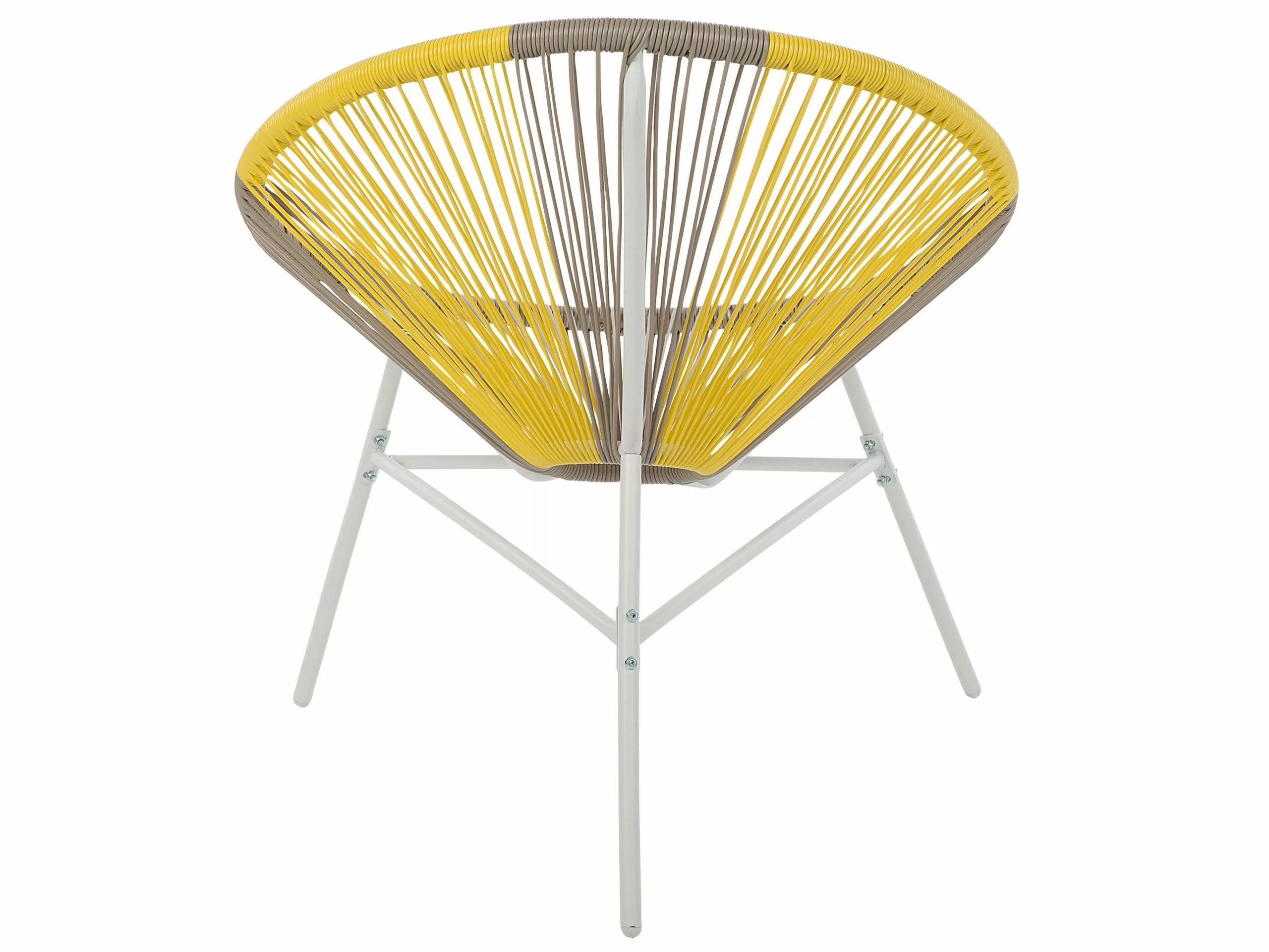 Beliani Narutuoli Polyrottinki Ruskeanharmaa/keltainen ACAPULCO - Image 6