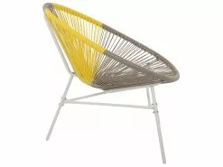 Beliani Narutuoli Polyrottinki Ruskeanharmaa/keltainen ACAPULCO -Ulkokalusteet shop undef src sa picid 717940 type whitesh image scaled