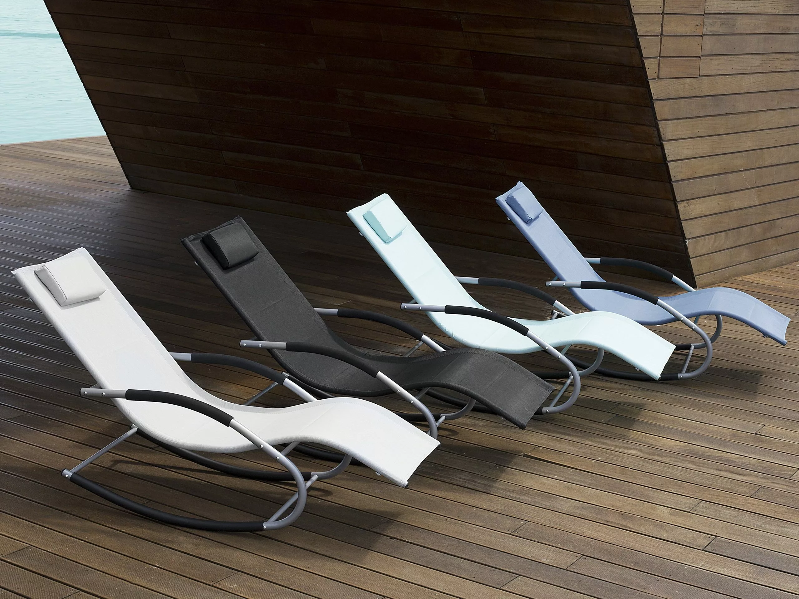 Beliani Aurinkotuoli Violetinsininen CARANO - Image 3