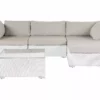 Beliani Valkoinen 4-istuttava Ulkosohvaryhmä SANO II