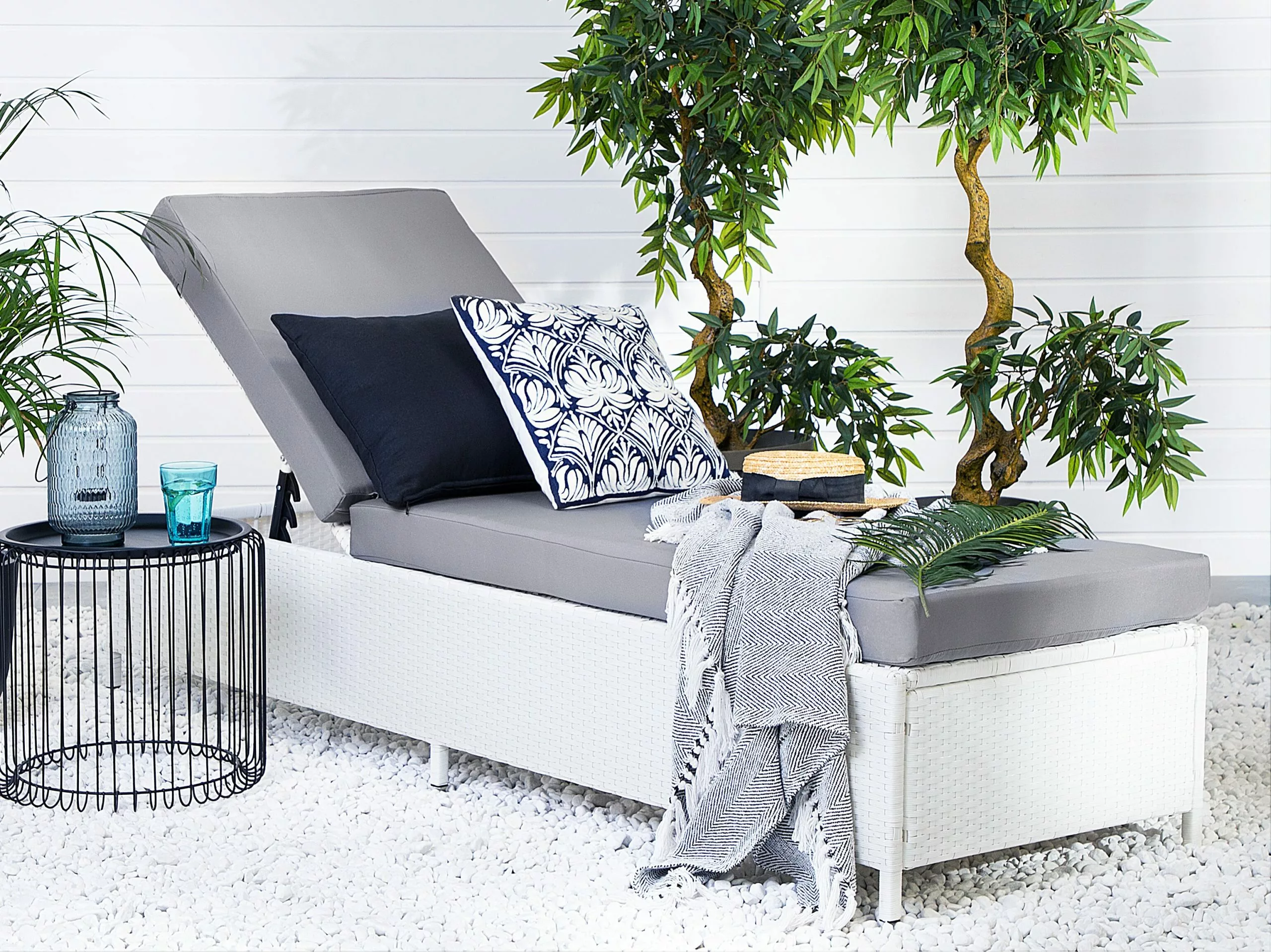 Beliani Aurinkotuoli Valkoinen TURIN II - Image 2