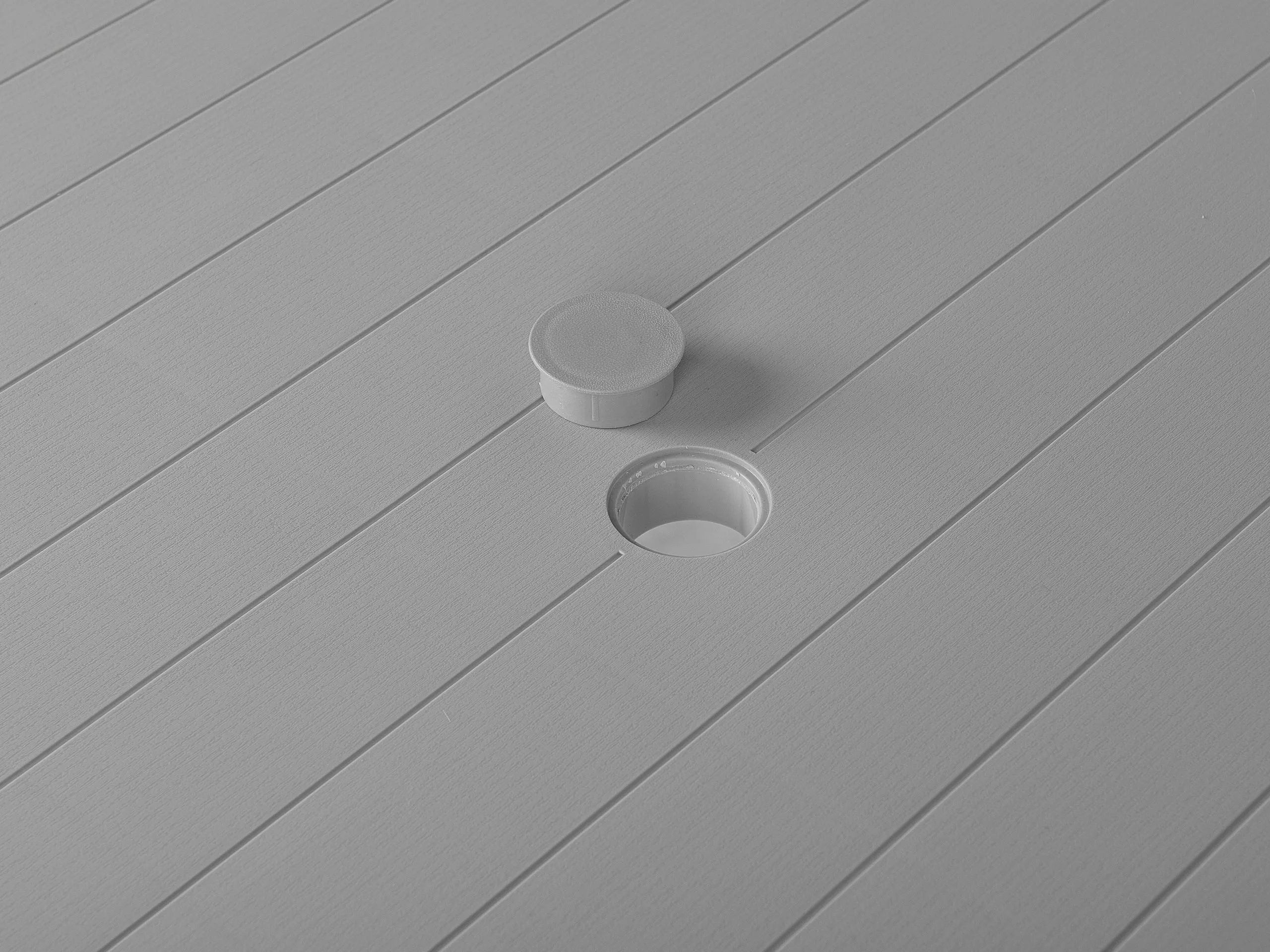 Beliani Puutarhapöytä 140 X 80 Cm Vaaleanharmaa FOSSANO - Image 5