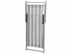 Beliani Harmaa Aurinkotuoli Valkoharmaalla Kankaalla LOCRI -Ulkokalusteet shop undef src sa picid 745463 type whitesh image scaled