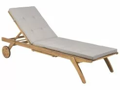 Beliani Aurinkotuoli Ruskeanharmaalla Pehmusteella CESANA