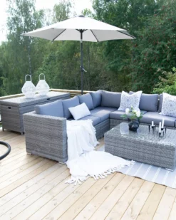 Beliani Ulkosäilytyslaatikko Polyrottinki Harmaa 520L MODENA -Ulkokalusteet shop undef src sa picid 747276 type whitesh image