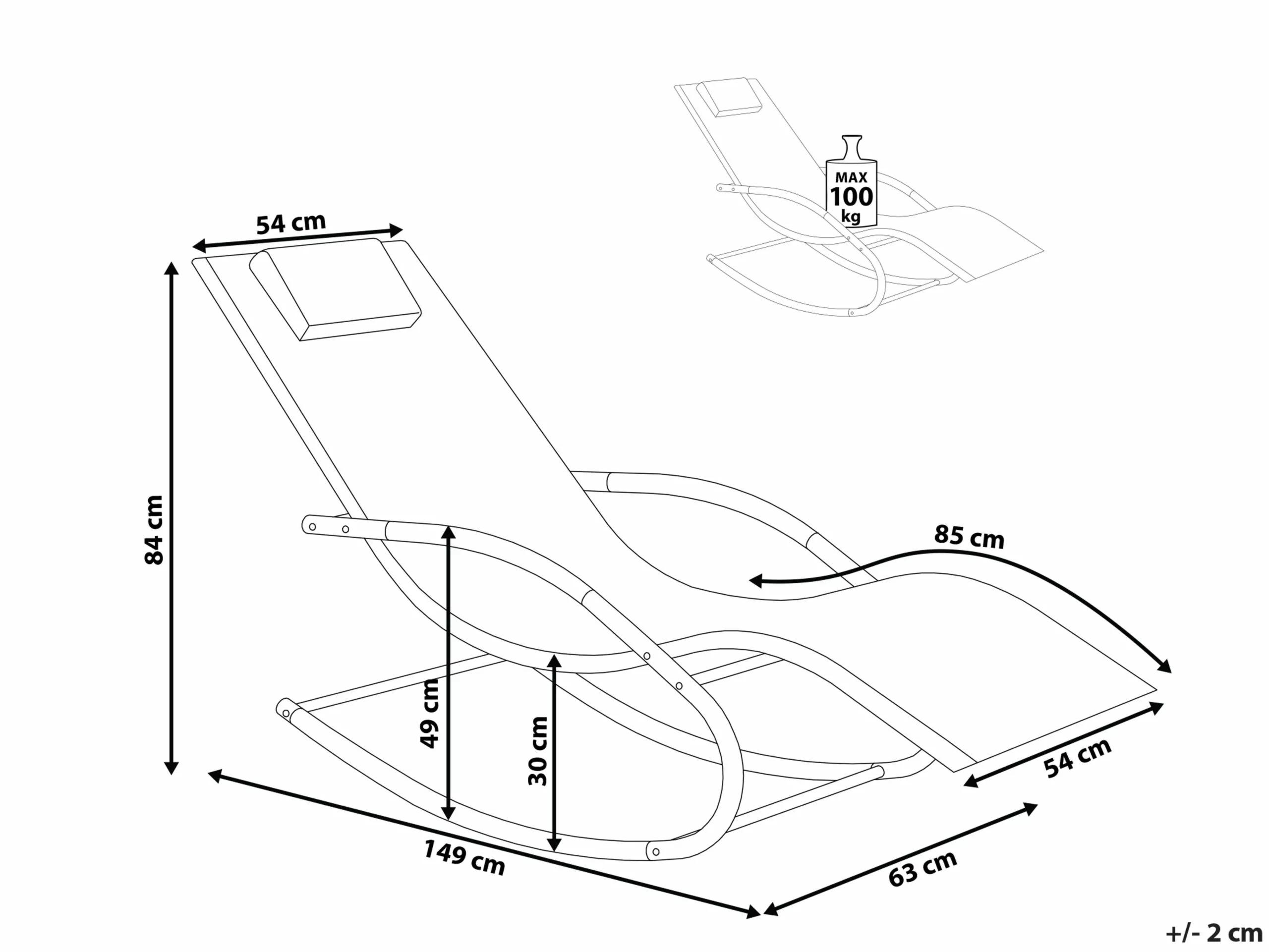 Beliani Limenvihreä Aurinkotuoli CARANO - Image 10