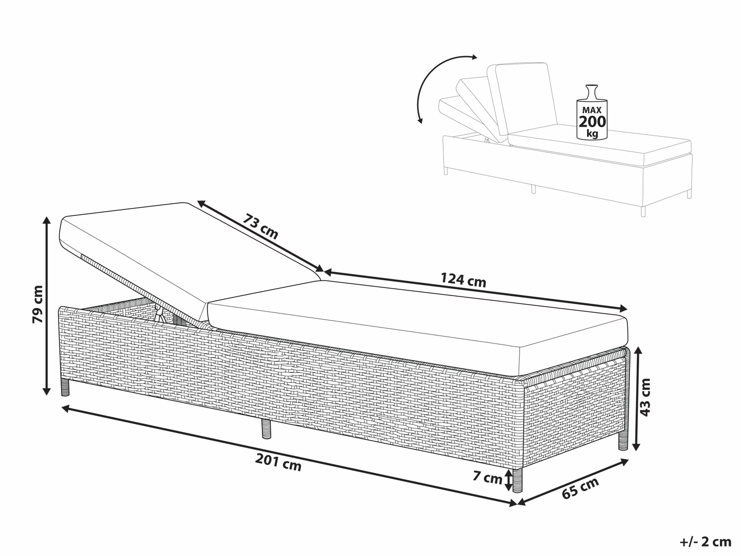 Beliani Aurinkotuoli Valkoinen TURIN II - Image 9