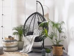 Beliani Rottinkinen Korituoli Jalustalla Musta TOLLO -Ulkokalusteet shop undef src sa picid 763782 type whitesh image scaled