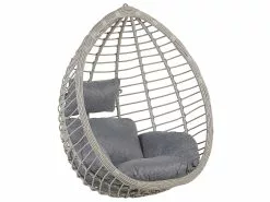 Beliani Riipputuoli Rottinkia Harmaa TOLLO