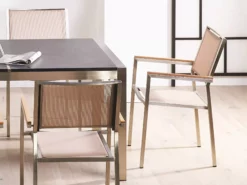 Beliani Puutarhatuoli Kangas Beige 2 Kpl GROSSETO -Ulkokalusteet shop undef src sa picid 768713 type whitesh image