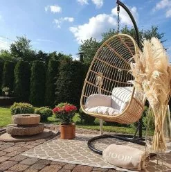 Beliani Rottinkinen Korituoli Jalustalla Beige CASOLI -Ulkokalusteet shop undef src sa picid 771058 type whitesh image