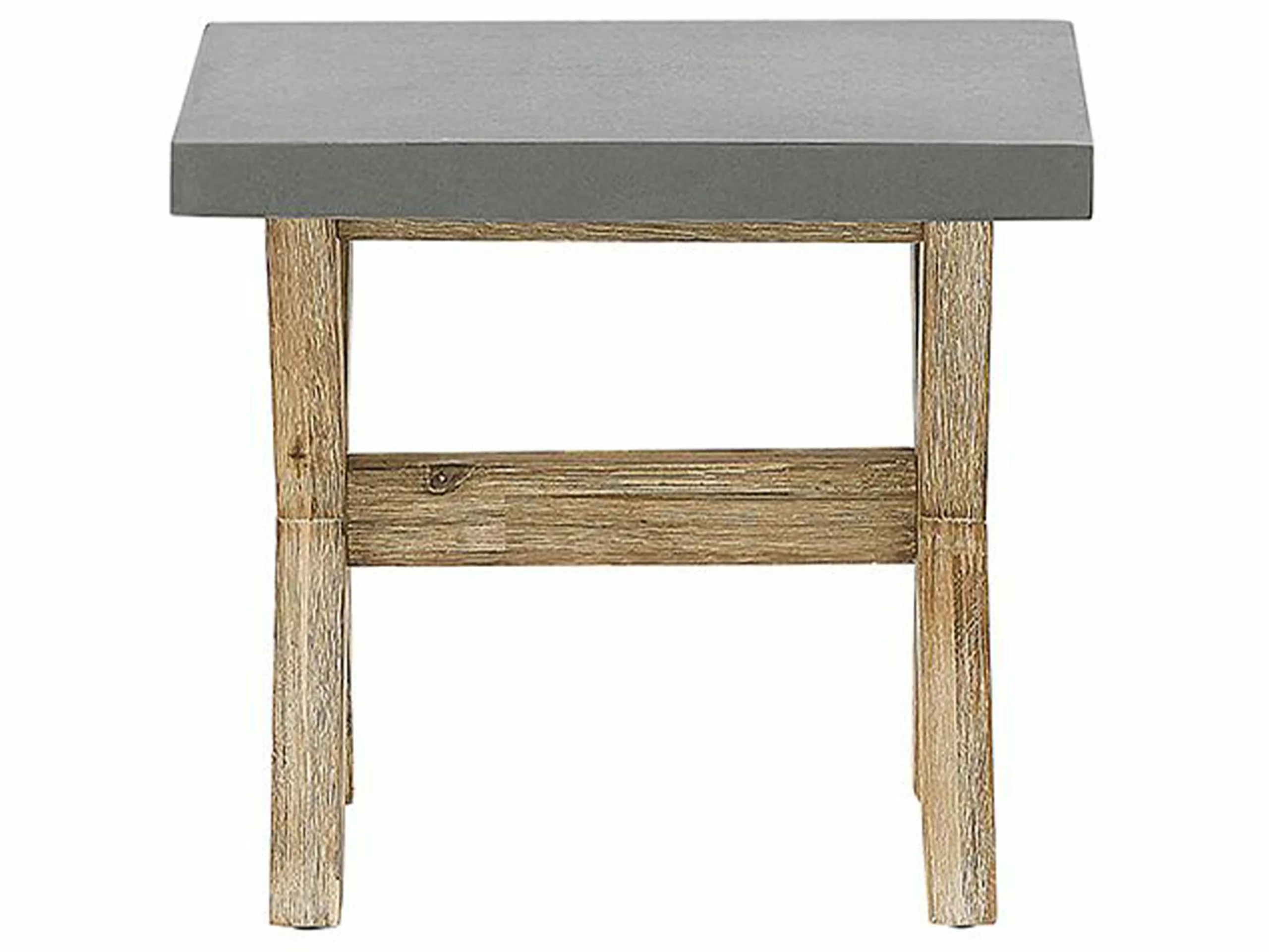 Beliani Kuitusementti Puutarhasetti 2 Penkillä Ja 2 Jakkaralla Harmaa OLBIA 8 Beliani Kuitusementti Puutarhasetti 2 Penkillä Ja 2 Jakkaralla Harmaa OLBIA - Image 8