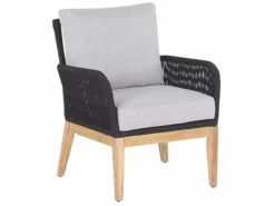 Beliani 4-istuttava Ulkosohvaryhmä Akasiapuu Harmaa/musta MERANO II -Ulkokalusteet shop undef src sa picid 772236 type whitesh image scaled