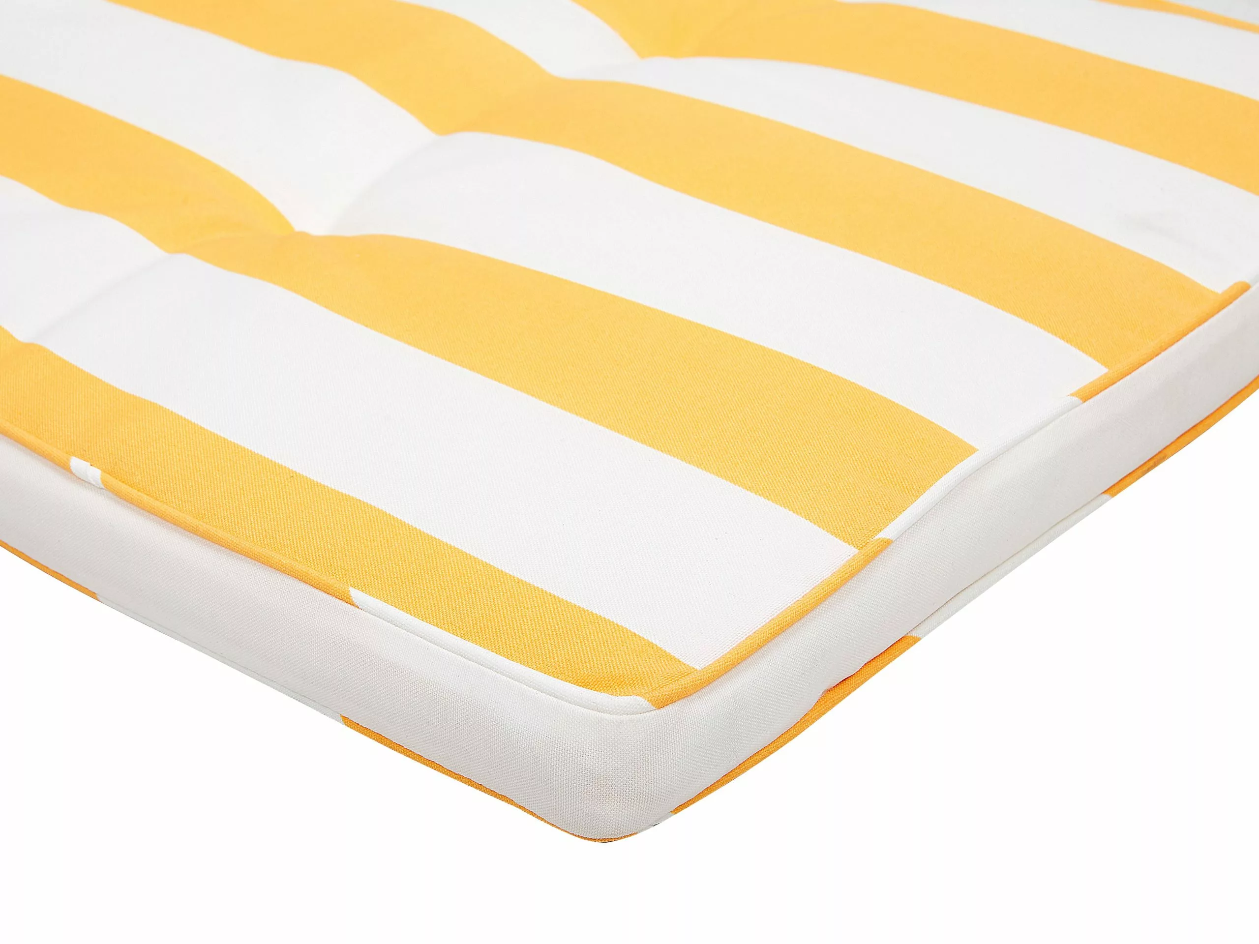 Beliani Aurinkotuoli Pehmusteilla Keltavalkoinen CESANA 6 Beliani Aurinkotuoli Pehmusteilla Keltavalkoinen CESANA - Image 6