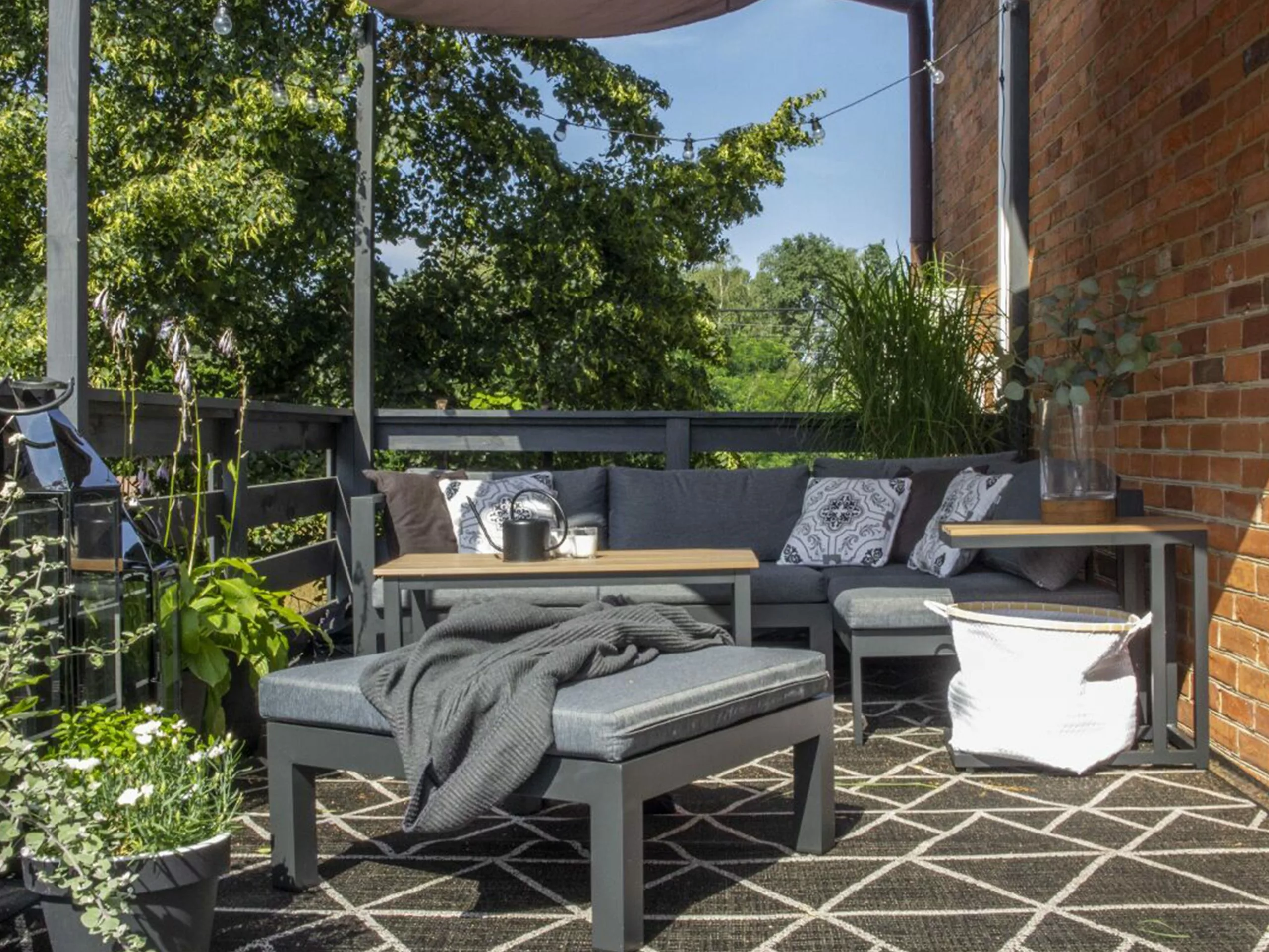 Beliani Ulkosohvaryhmä Mustaharmaa MESSINA - Image 5