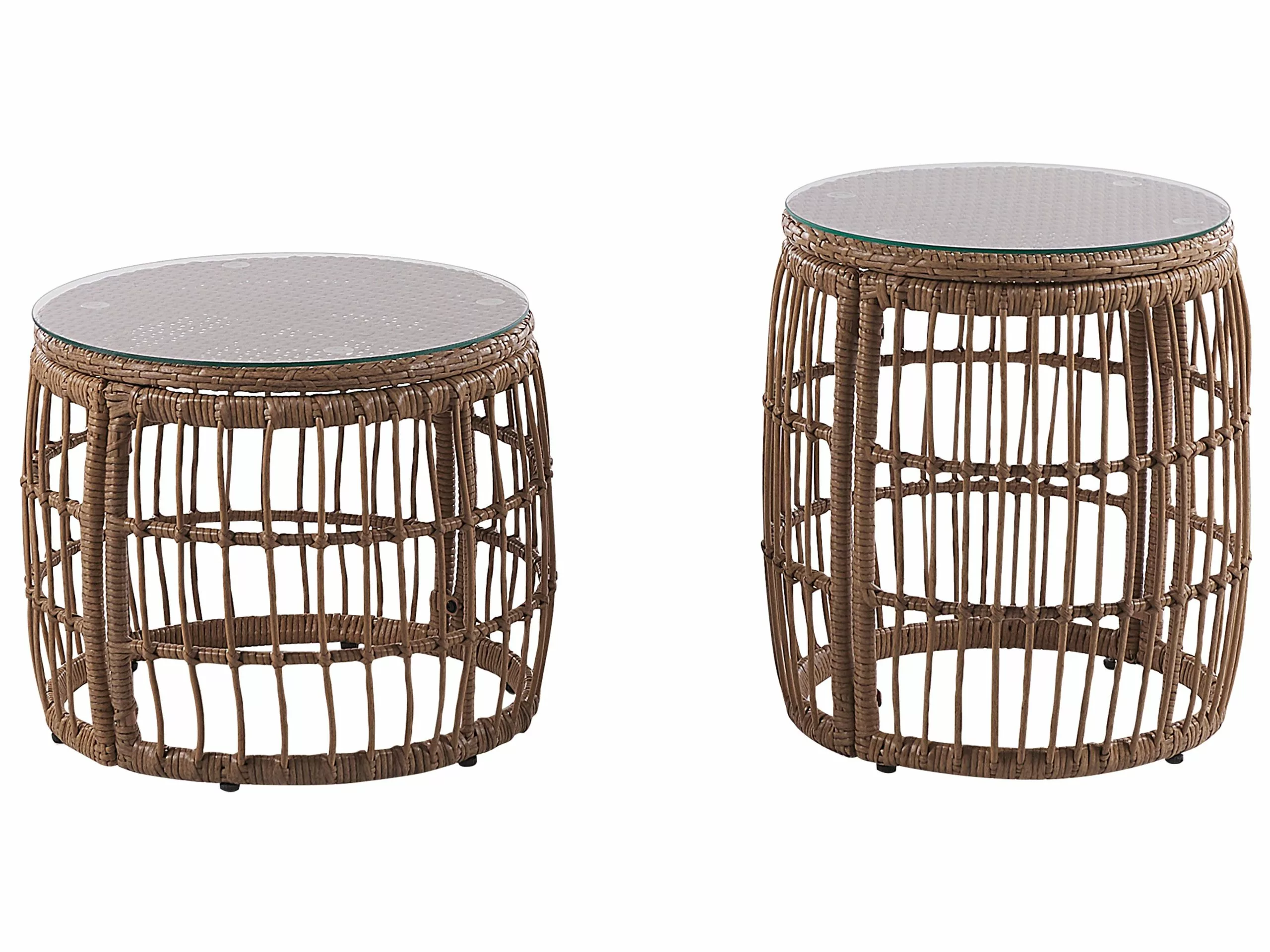 Beliani 4-istuttava Ulkosohvaryhmä Polyrottinki Beige RAVELLO 4 Beliani 4-istuttava Ulkosohvaryhmä Polyrottinki Beige RAVELLO - Image 4