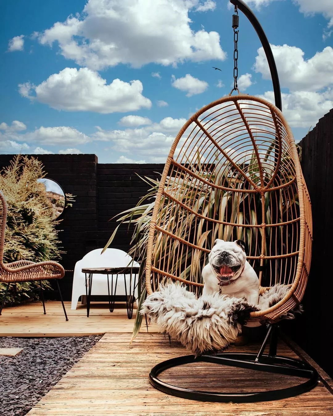 Beliani Rottinkinen Korituoli Jalustalla Beige CASOLI - Image 5