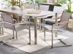 Beliani Puutarhatuolit 2kpl Setti Beige COSOLETO -Ulkokalusteet shop undef src sa picid 777578 type whitesh image scaled