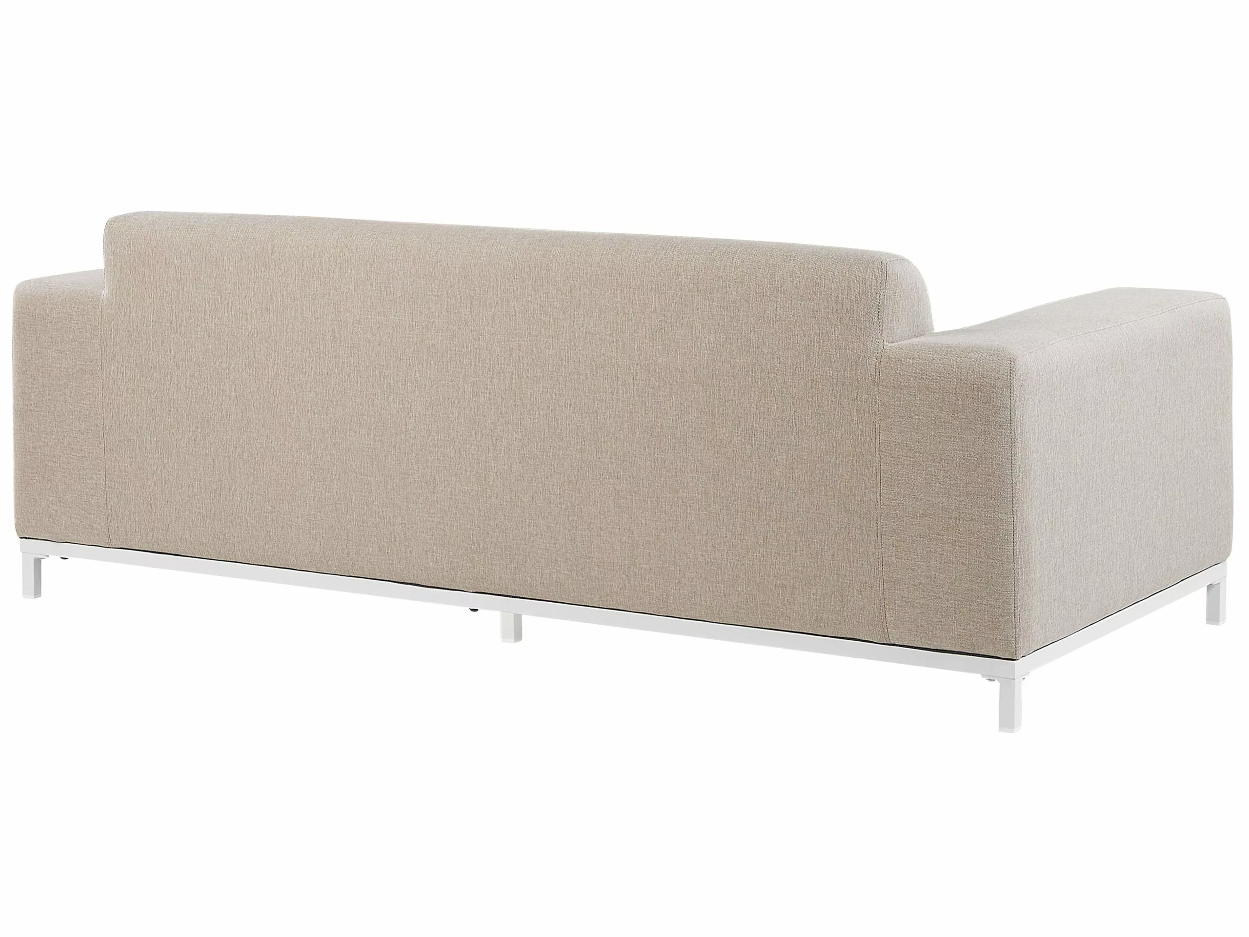 Beliani 3-istuttava Ulkosohva Kangas Beige/valkoinen ROVIGO 6 Beliani 3-istuttava Ulkosohva Kangas Beige/valkoinen ROVIGO - Image 6