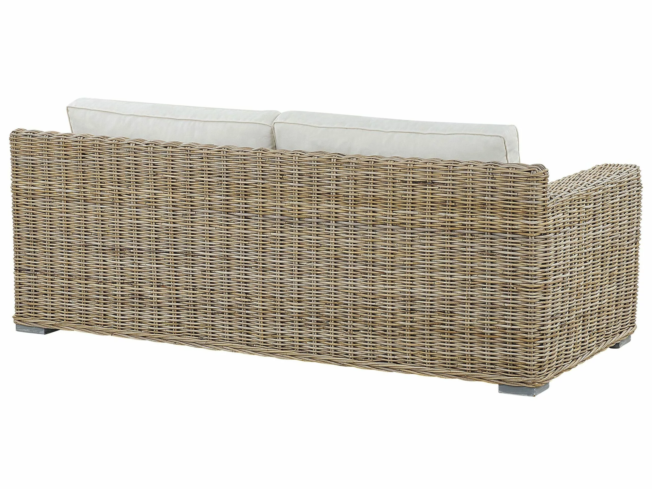 Beliani Ulkosohva Rottinkinen Vaalea ARDEA 4 Beliani Ulkosohva Rottinkinen Vaalea ARDEA - Image 4