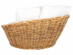 Beliani Aurinkovuode Rottinkinen Vaaleanruskea KALLITHEA -Ulkokalusteet shop undef src sa picid 793039 type whitesh image scaled