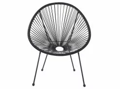 Beliani Narutuoli Polyrottinki Musta ACAPULCO II -Ulkokalusteet shop undef src sa picid 795157 type whitesh image scaled