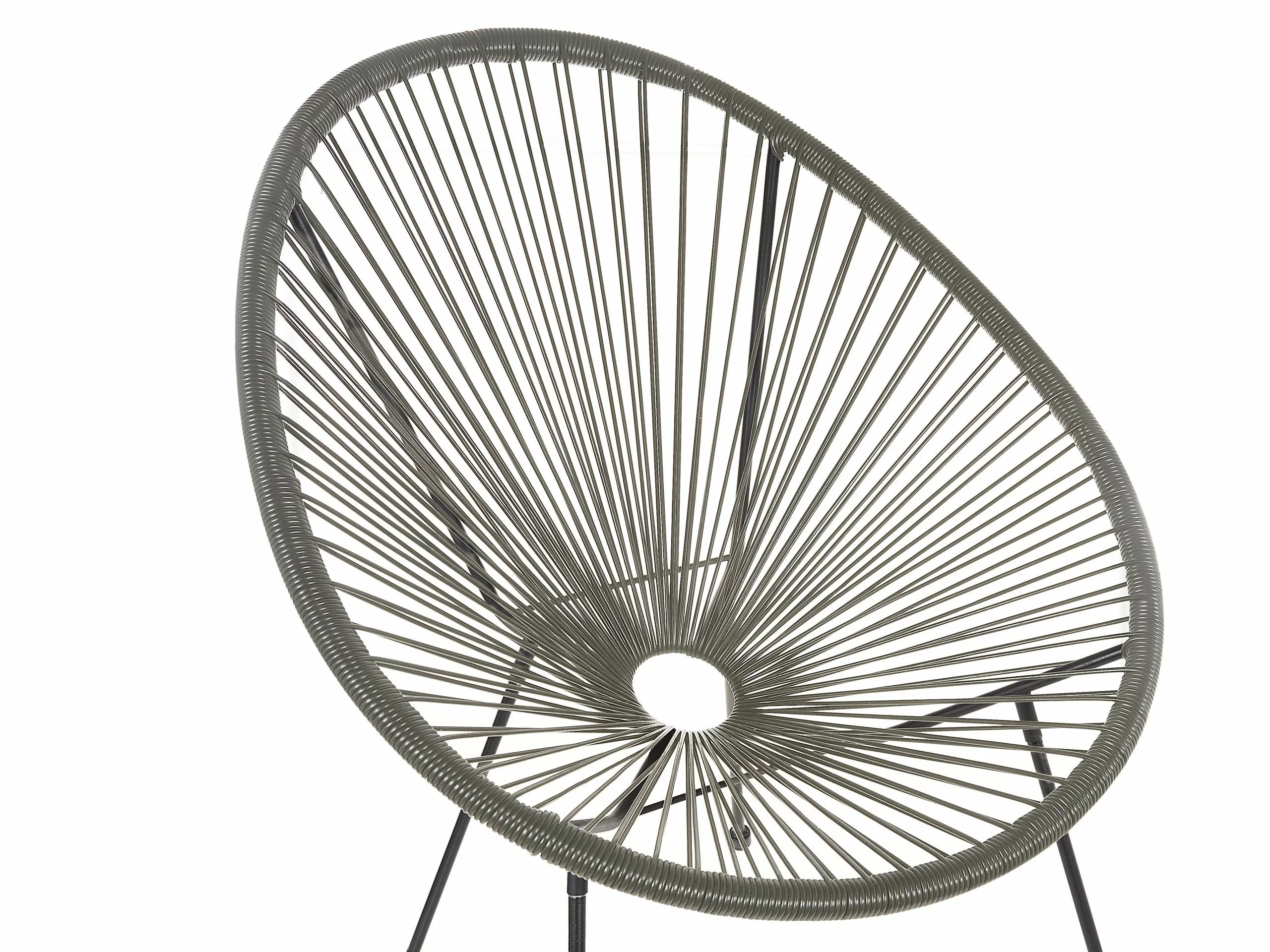 Beliani Narutuoli Polyrottinki Tummanharmaa 2 Kpl ACAPULCO II - Image 7