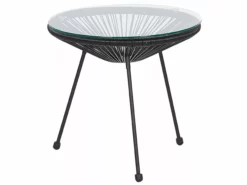 Beliani Kalustesetti Musta Pöytä Ja 2 Tuolia ACAPULCO II -Ulkokalusteet shop undef src sa picid 795235 type whitesh image scaled