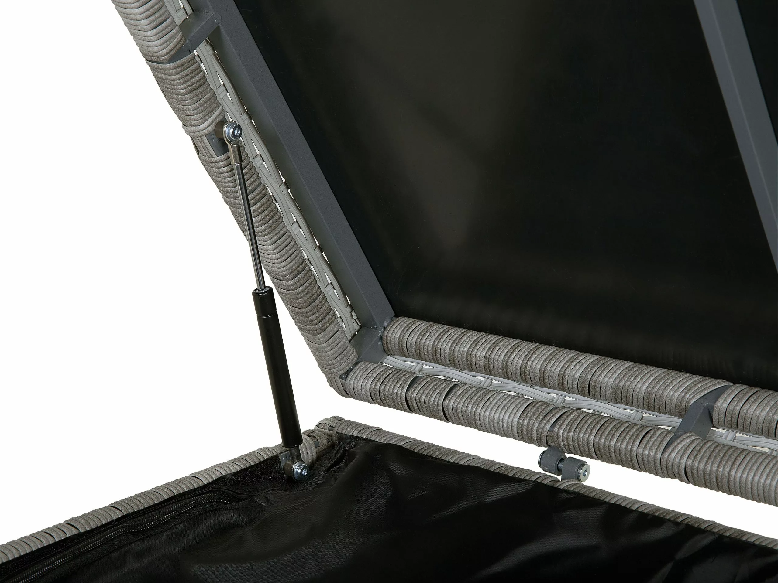 Beliani Ulkosäilytyslaatikko Polyrottinki Harmaa 520L MODENA - Image 7