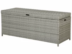 Beliani Ulkosäilytyslaatikko Polyrottinki Harmaa 520L MODENA -Ulkokalusteet shop undef src sa picid 796131 type whitesh image scaled
