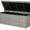 Beliani Ulkosäilytyslaatikko Polyrottinki Harmaa 520L MODENA
