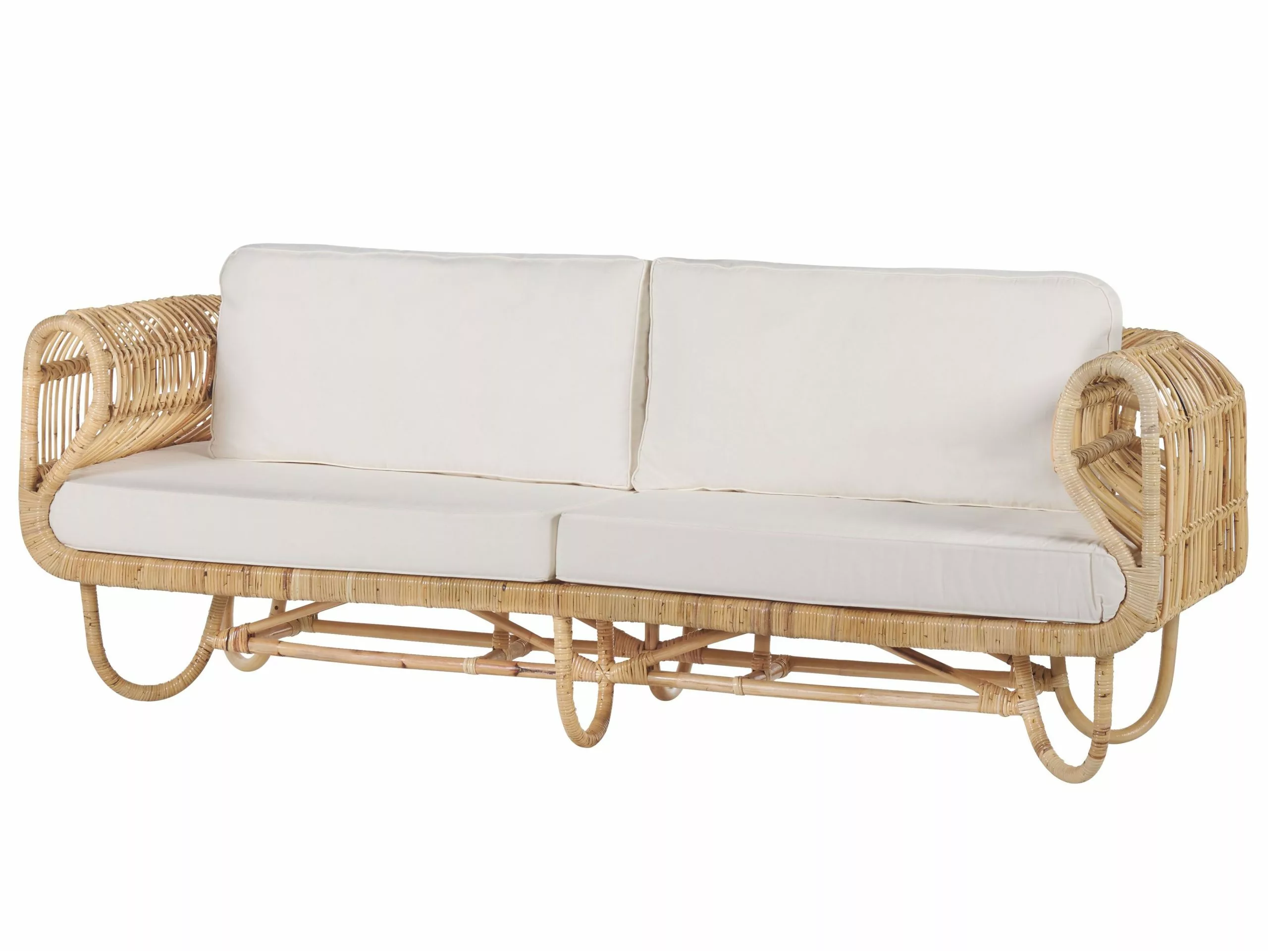 Beliani 2-istuttava Puutarhasohva Rottinki Luonnonväri DOLCEDO 4 Beliani 2-istuttava Puutarhasohva Rottinki Luonnonväri DOLCEDO - Image 4