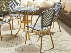 Beliani Puutarhatuolit 4kpl Setti Mustavalkoinen RIFREDDO -Ulkokalusteet shop undef src sa picid 798676 type whitesh image