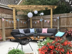 Beliani 5-istuttava Ulkosohvaryhmä Akasiapuu Tummanharmaa MYKONOS -Ulkokalusteet shop undef src sa picid 800615 type whitesh image scaled