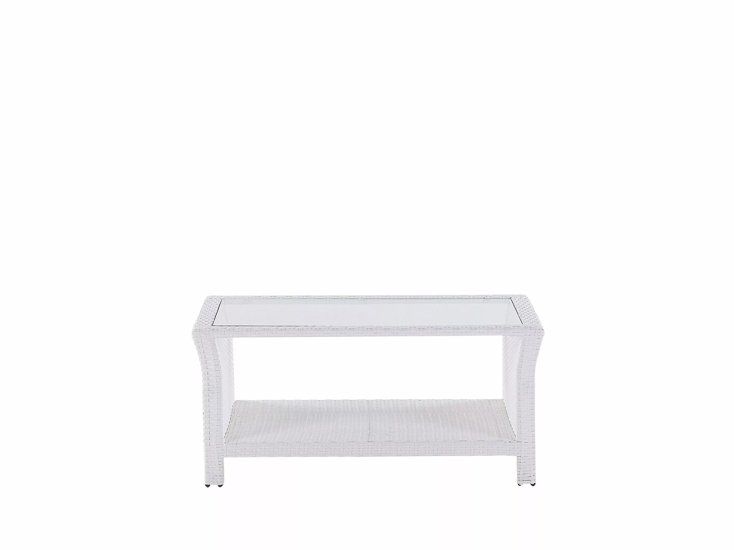 Beliani 4-istuttava Ulkosohvaryhmä Polyrottinki Valkoinen SAN MARINO 9 Beliani 4-istuttava Ulkosohvaryhmä Polyrottinki Valkoinen SAN MARINO - Image 9