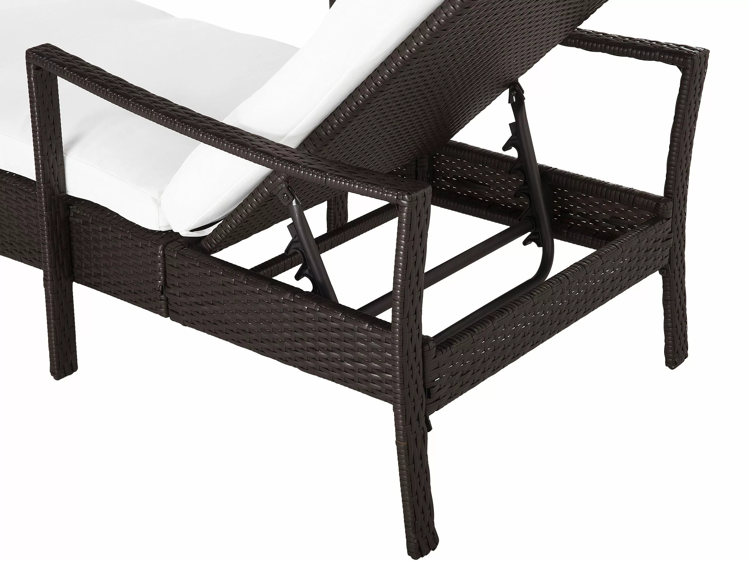 Beliani Aurinkotuoli Ruskea Valkoisella Istuintyynyllä VASTO - Image 9